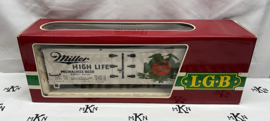 LGB 4072 MILLER HIGH LIFE REFRIGERATOR Reefer Car G Scale LN/BOX