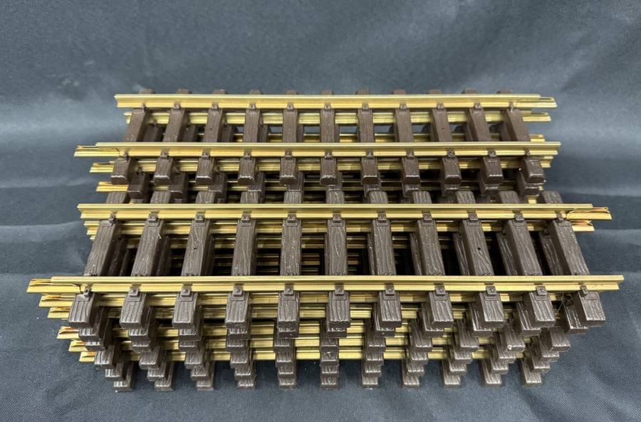 LGB 10000 (1000) x 12 Brass Straight Track G Scale LN