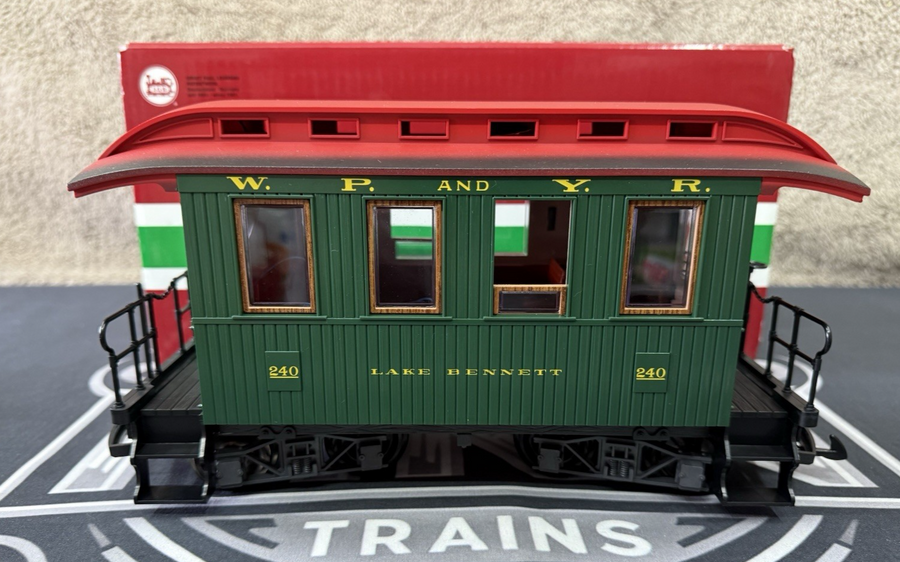 LGB G 36060 Passenger Car "Lake Bennett W.P. and Y.R. 240" USA LN/Box Lighted.