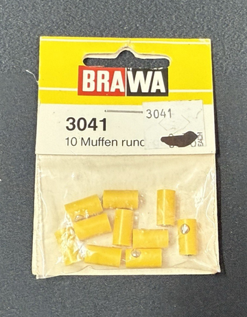 BRAWA 3041 Old Style Yellow Sockets for Marklin, 2.5 mm 10 pk NOS G Scale
