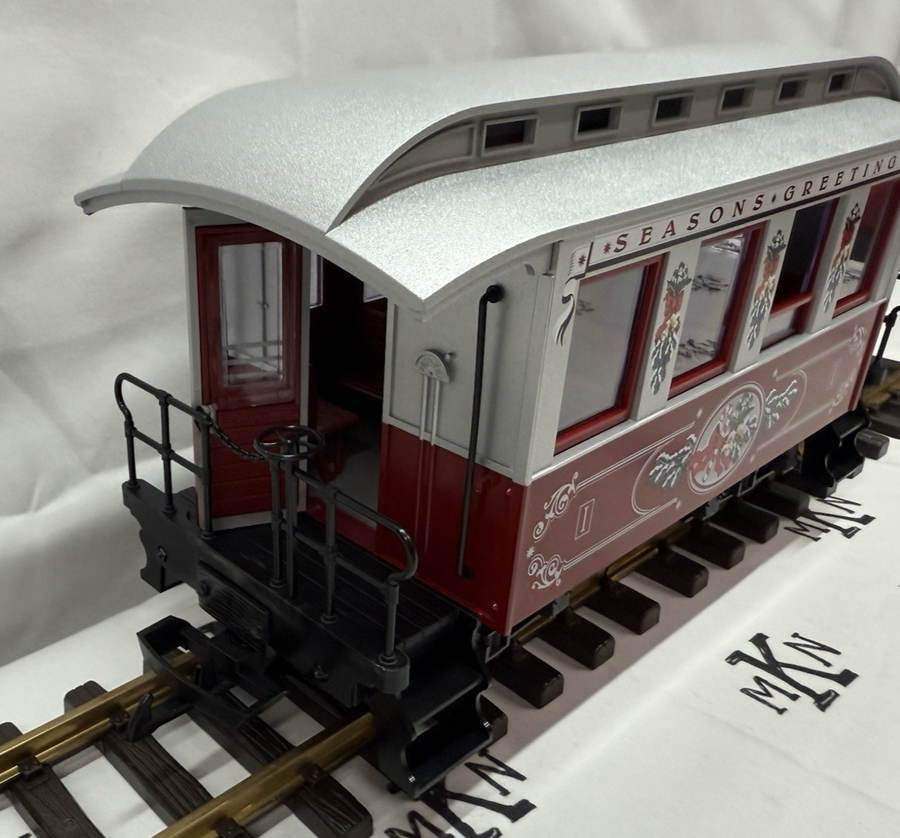 LGB 35075 Christmas Seasons Greetings Passenger Car Coach G Scale