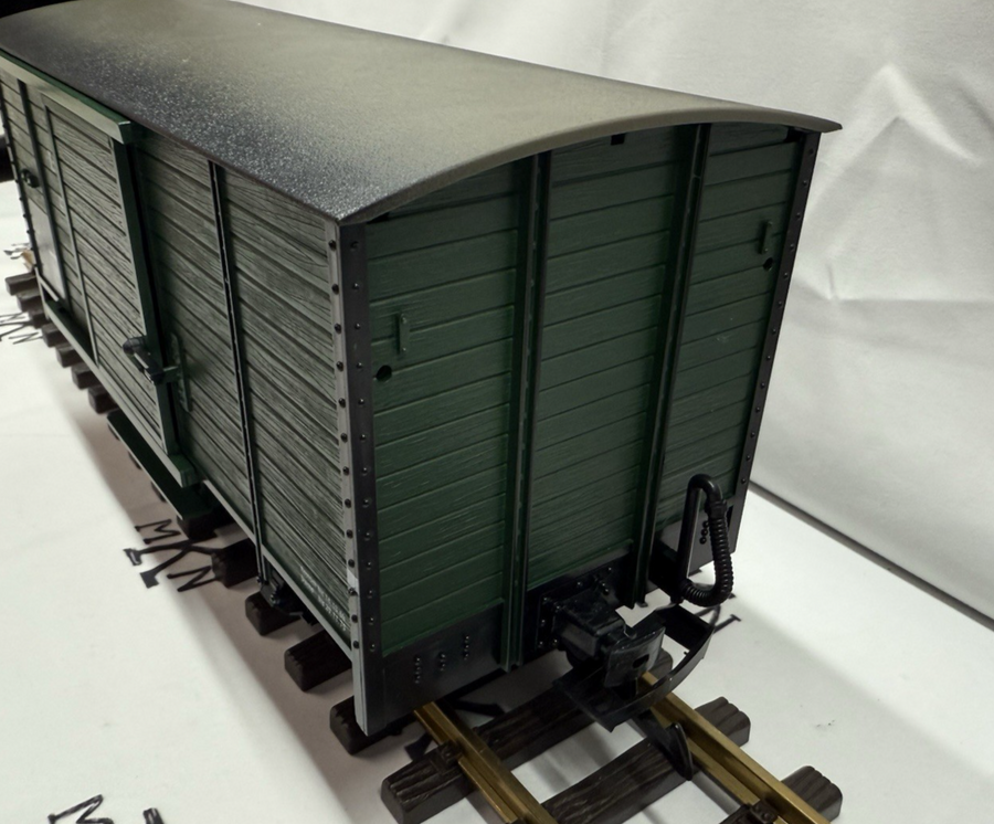 LGB 4135 S Box Car With Steam Engine Sound G Scale New in Box