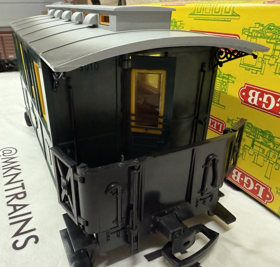 LGB 3010 Green #3 III G Scale 3rd class Passenger car Old Stock Early Years EX