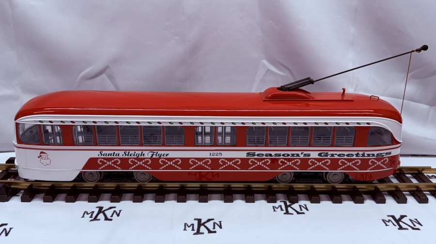 ARISTO CRAFT ART 23352x PCC TROLLEY "Season's Greetings" Santa Sleigh Flyer MINT
