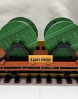 LGB 4002 Kabel Union Flat Car w/ Cable Spools Green G-Scale Red Box Germany
