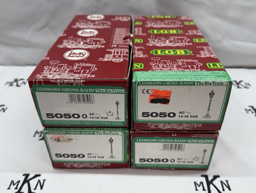 LGB 5050 STREET LANTERNS, 14-18 VOLT Set of 4 G Scale