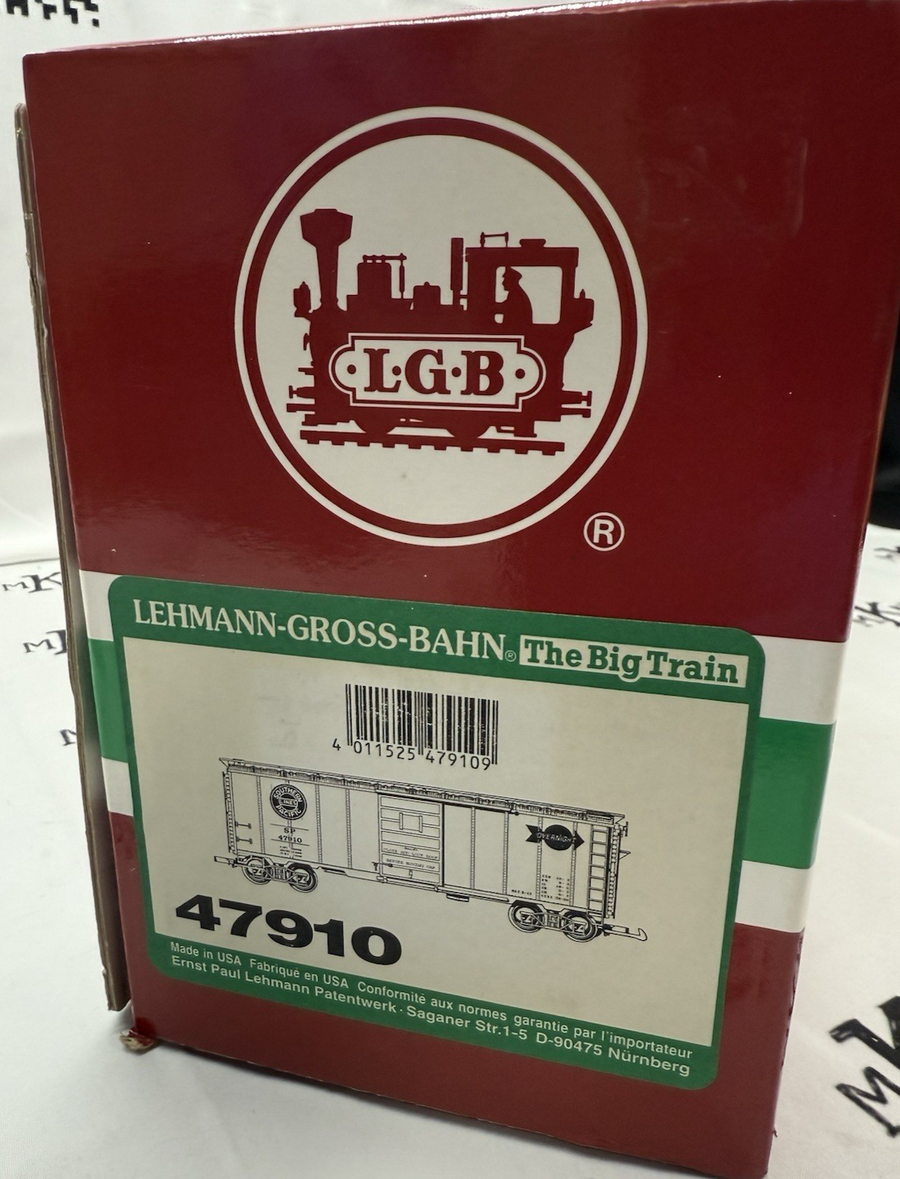 LGB G 47910 SOUTHERN PACIFIC BOXCAR G Scale LN Body No Trucks Kadee