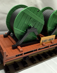 LGB 4002 Kabel Union Flat Car w/ Cable Spools Green G-Scale Red Box Germany