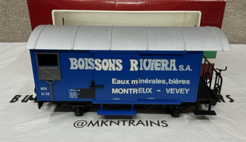 LGB G Scale Box Car 4029 Boissons Riviera S.A. Montreux Vevey NEW/BOX