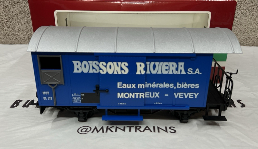 LGB G Scale Box Car 4029 Boissons Riviera S.A. Montreux Vevey NEW/BOX