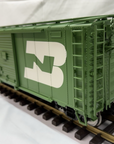 Aristo-Craft Art- 46063 Burlington Northern Steel Boxcar Green #189355 G Scale