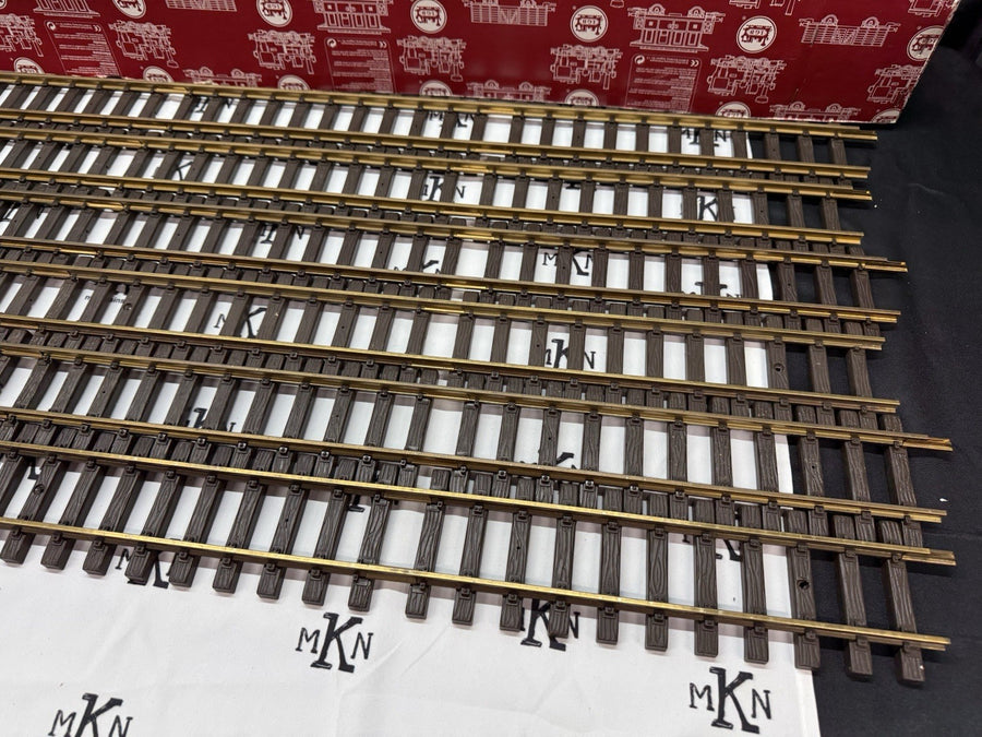LGB 10610 G Scale Brass 4-foot Straight Track 6 Sections LN/Box