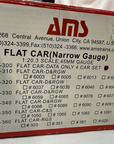 Accucraft AM31-300 AMS DATA Flat Car 1:20.3 D&RGW Narrow gauge G scale