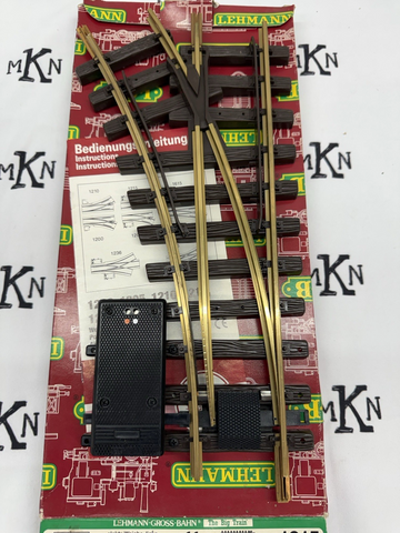LGB 1215 G Scale Brass Left Hand Electric Switch/Turnout LN/Box
