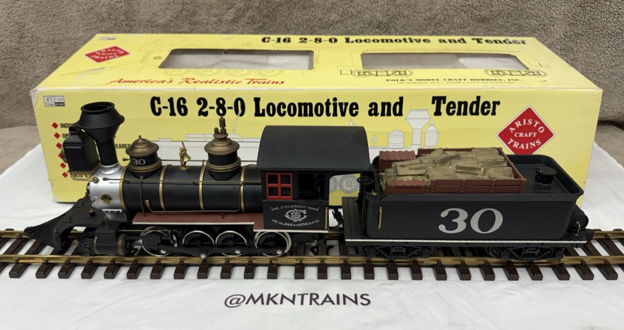Aristo Craft ART- 80105 G Scale 2-8-0 C-16 Colorado & Southern Steam Loco Tender