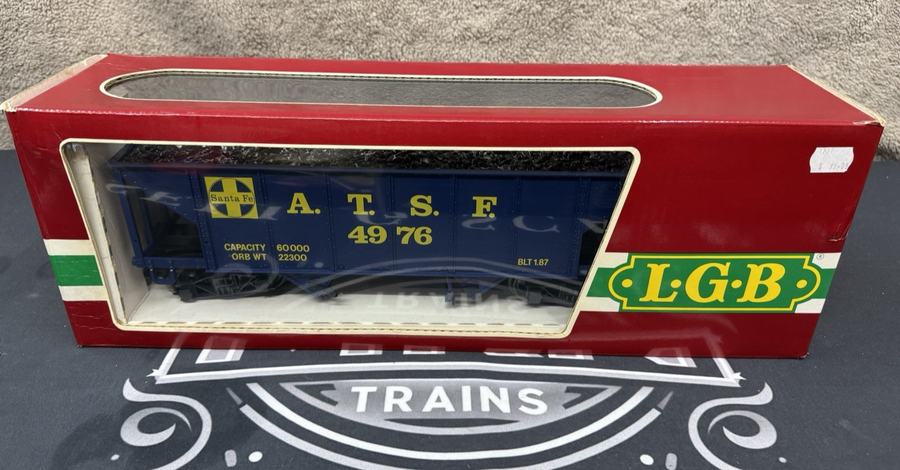 LGB 4076 D02 Santa Fe 2 Bay Open Hopper Coal Load ATSF 4976 G Scale LN/BOX
