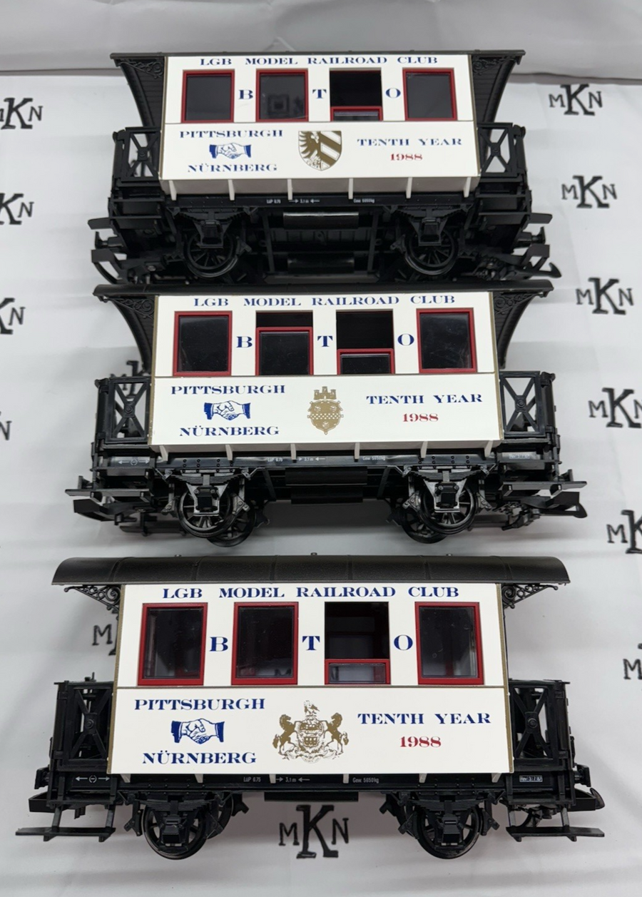LGB Pittsburgh 1988 NURNBERG 10th Year Limited Edition Set White G Scale RARE