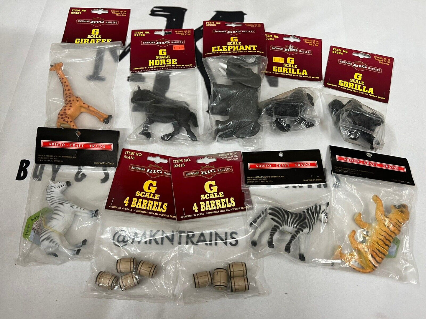 BACHMANN Aristo Craft 10 Pc Lot G Circus ANIMALS G Scale Gorilla, Tiger, Giraffe