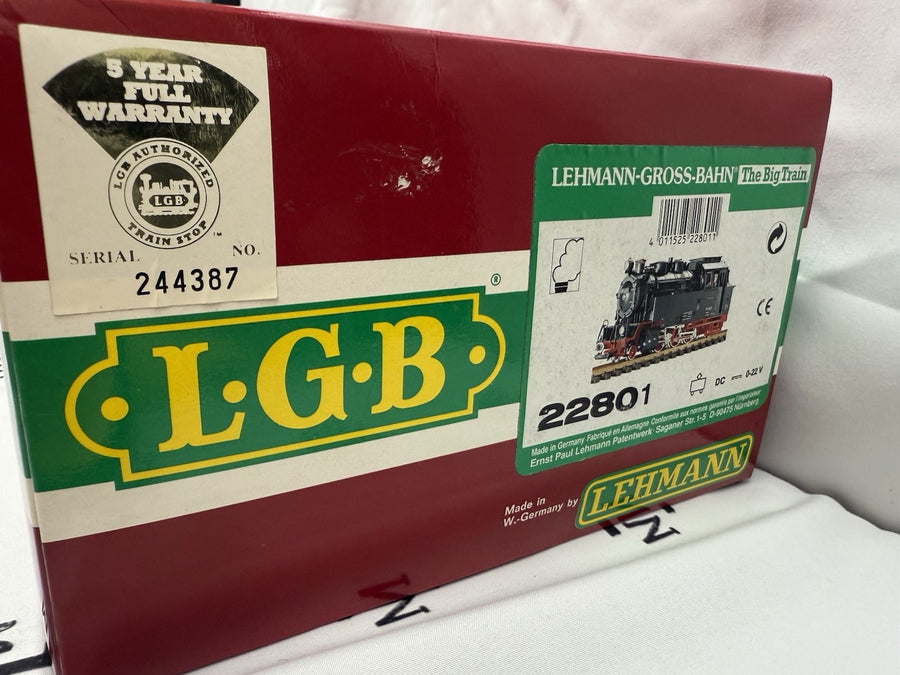 LGB 22801 DR Steam Locomotive 2-6-2 G Scale LN/Box