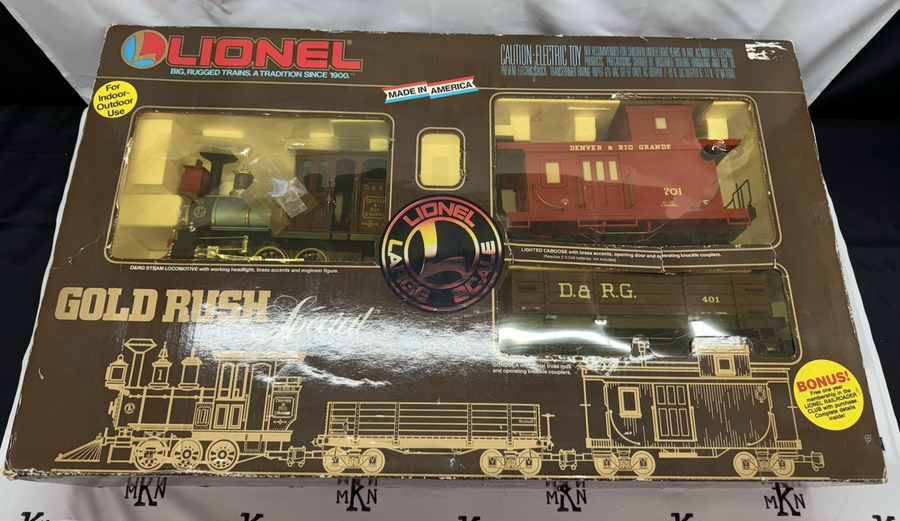 Lionel G GOLD RUSH SPECIAL 8-81000 G Scale Steam Freight Train EX