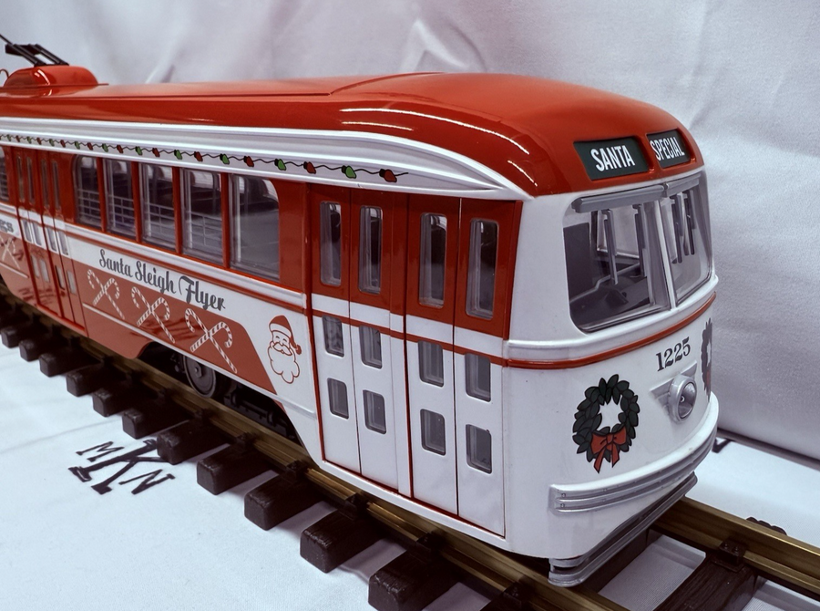 ARISTO CRAFT ART 23352x PCC TROLLEY "Season's Greetings" Santa Sleigh Flyer MINT