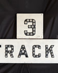 Vintage Railroad Crossing 3 Tracks Sign W/Reflectors 27-1/4” X 16-3/4” Heavy