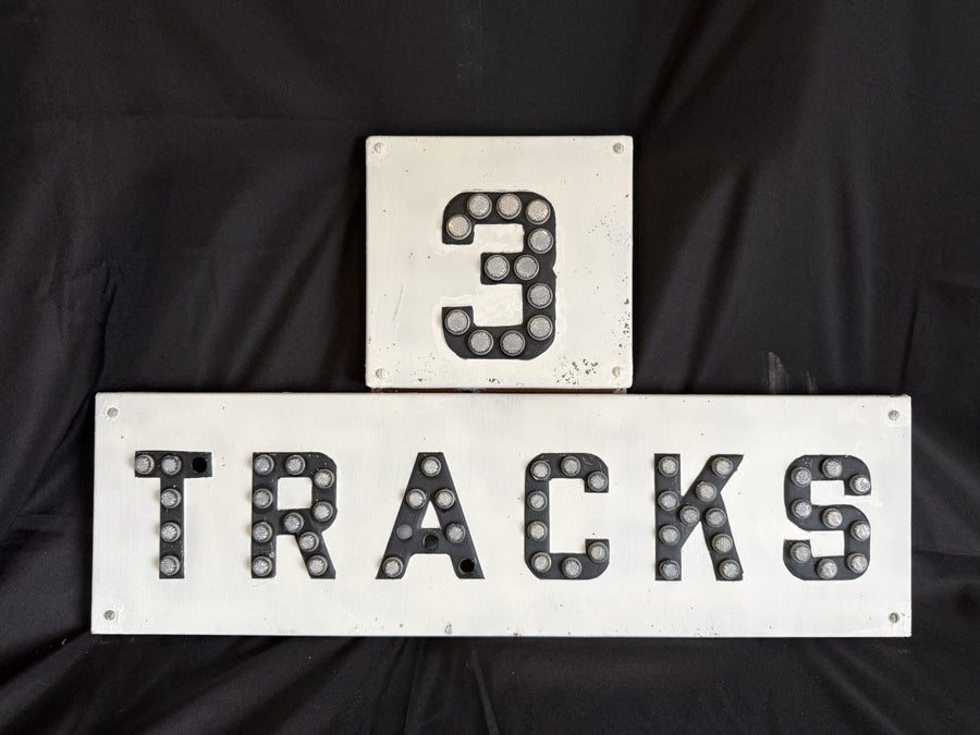 Vintage Railroad Crossing 3 Tracks Sign W/Reflectors 27-1/4” X 16-3/4 ...