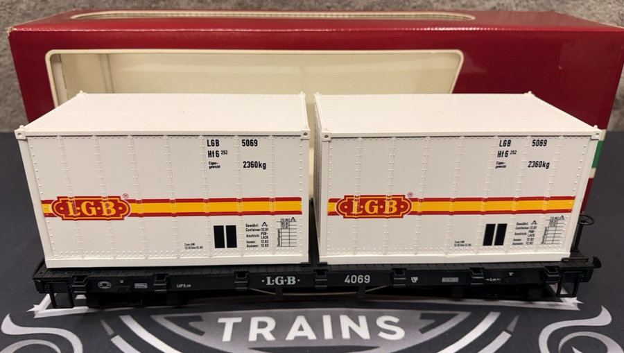 LGB 4069 Southern Pacific Flatcar with 2 LGB Containers G Scale LN/Box