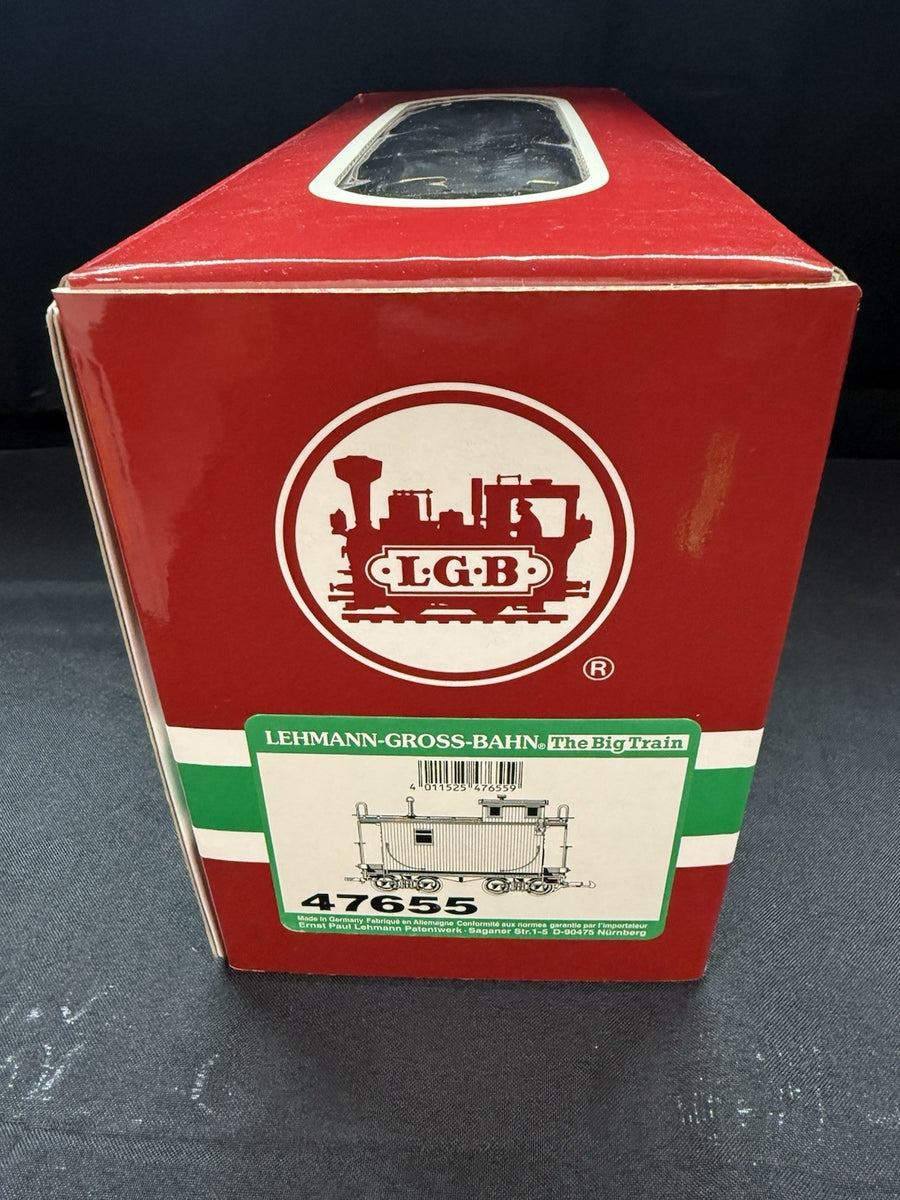 LGB 47655 Undecorated Short Caboose G Scale Metal Wheels Knuckles NIB Rare