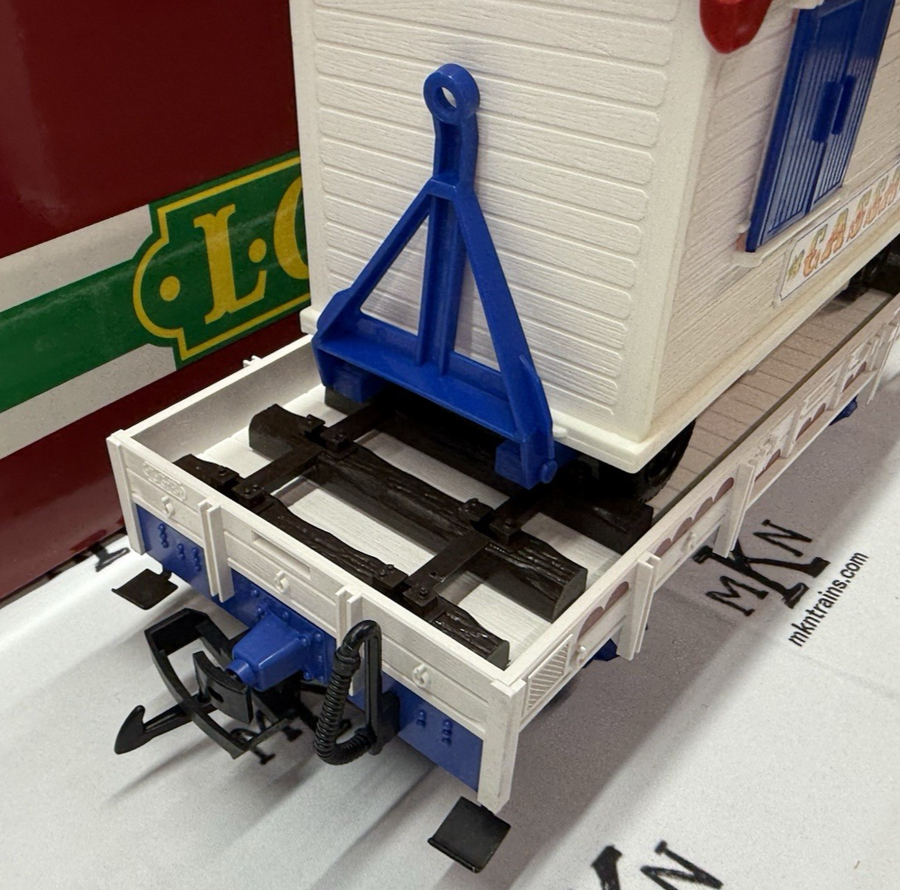 LGB 4037 Circus CASSA Wagon on Flat Car New Original Box G Scale