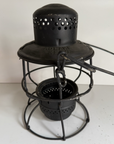 Antique The Adam’s & Westlake Co Railroad Lantern Black Frame Only