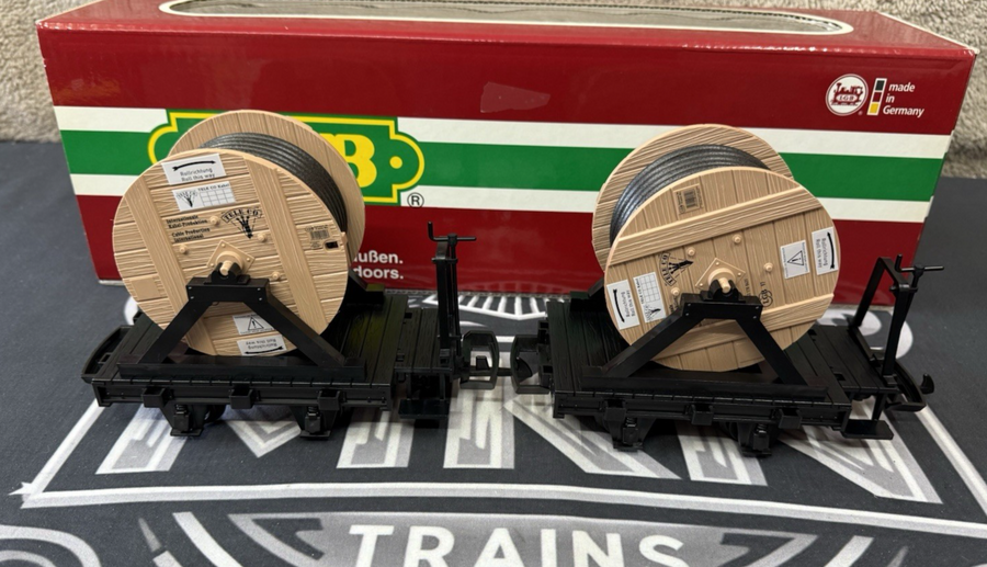 LGB JD 43170 FRR Field Railroad Cable Reel Car w Brakeman's Platform G Scale