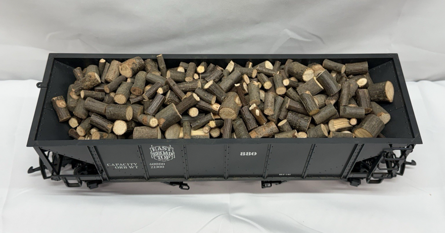 G Scale 1/24 Real Wood Cut Logs Full Load Hoppers Layout Scenery Wood ...