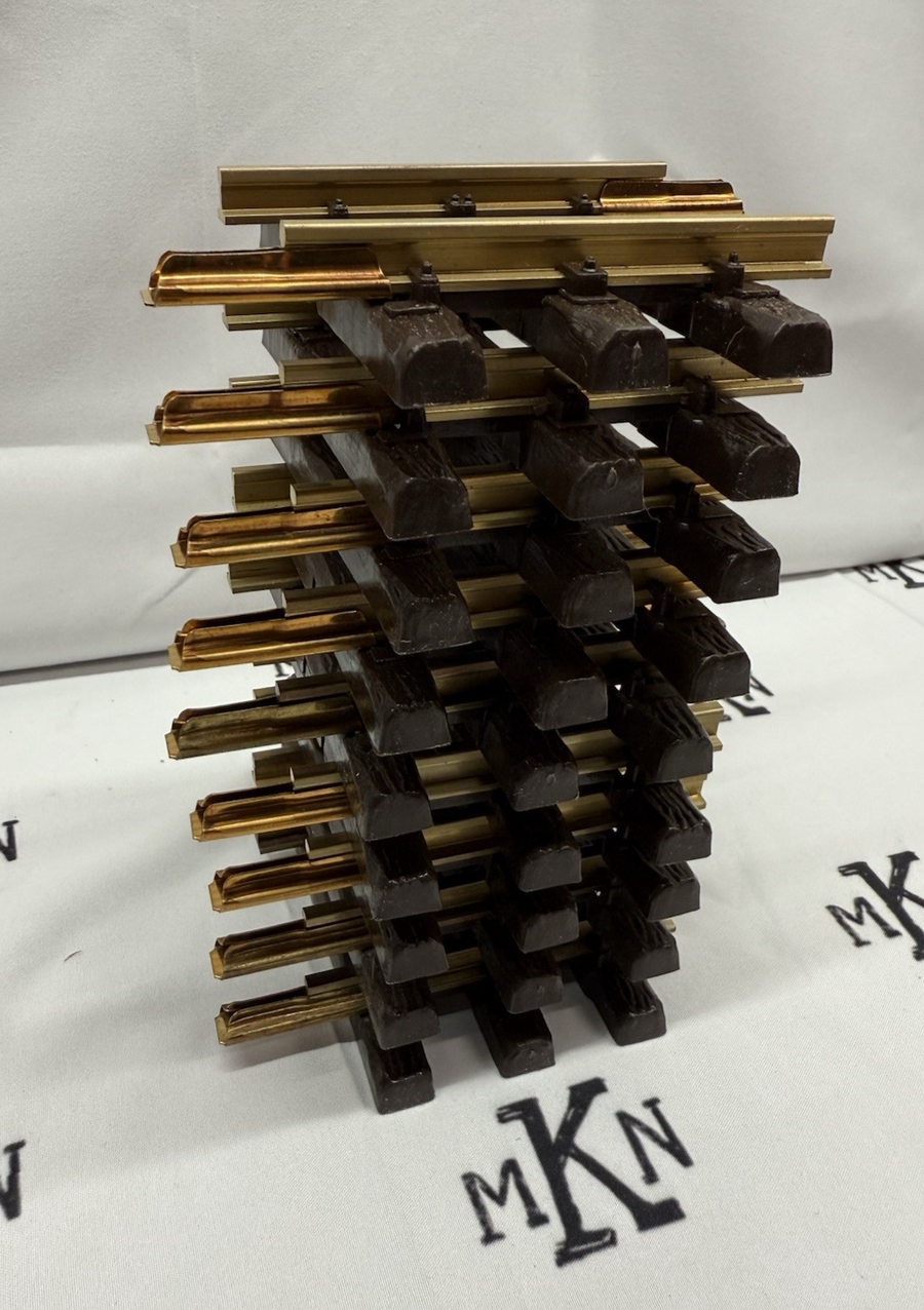 LGB 1008 10080 75mm Straight Brass Track Sections 9 total with box G Scale