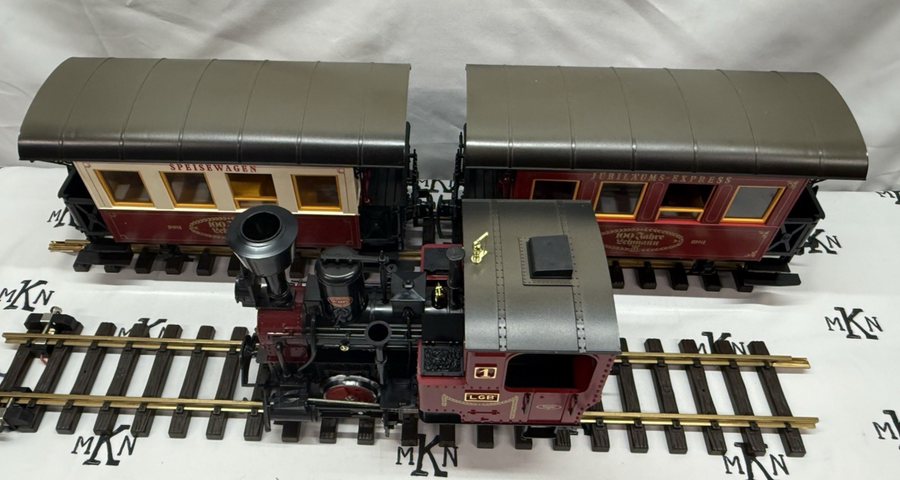 LGB 100 Year Anniversary Red Starter Set G Scale Complete Train Set with Track