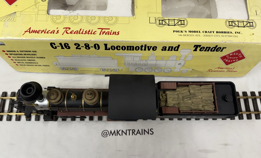 Aristo Craft ART- 80105 G Scale 2-8-0 C-16 Colorado & Southern Steam Loco Tender