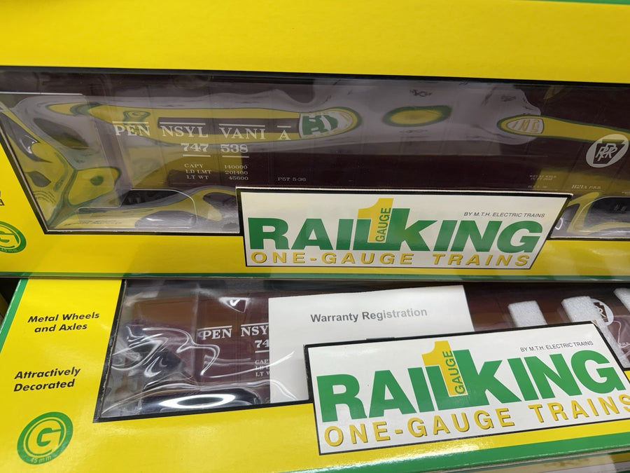 MTH RAILKING One Gauge Pennsy 4 Bay Hoppers 737536/737538 ALL 8 Box Lot G Scale