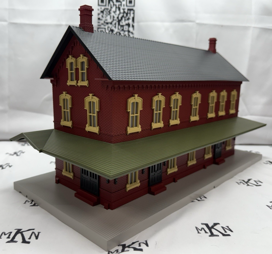 MTH Rail King O Scale 30-90094 Dark Red Stone Passenger Station