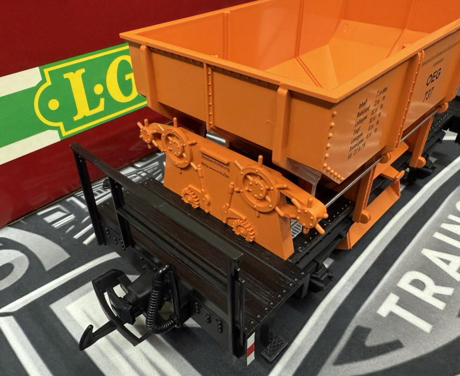 LGB 4041 Orange OEG 737 Ballast Car G Scale LN/Box