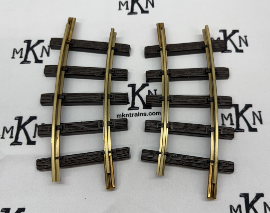 LGB 1102 Curved Brass Track Section x 2 NEW G Scale