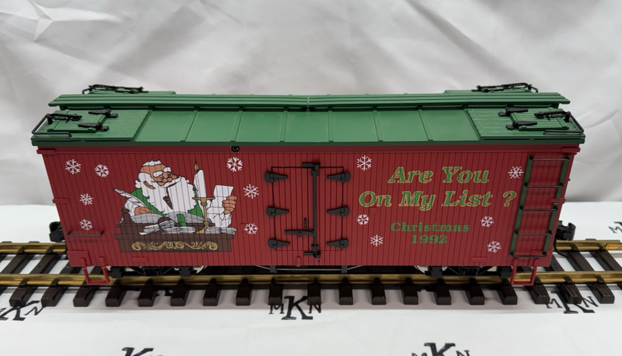 USA Trains R-13011 Christmas "Are You On My List" 1993 Reefer Metal Wheels G
