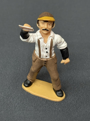 G SCALE FIGURE - MAN WITH WHITE SHIRT AND SUSPENDERS HOLDING PAPER LGB