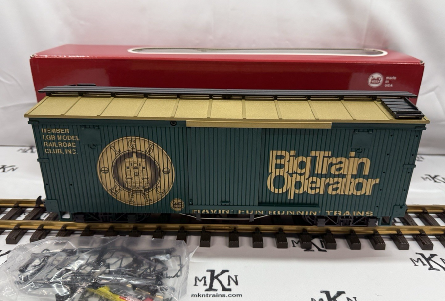 LGB 46675 BIG TRAIN OPERATOR Model Railroad Club Box Car G Scale Brand New