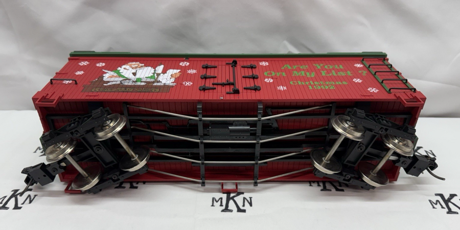 USA Trains R-13011 Christmas "Are You On My List" 1993 Reefer Metal Wheels G