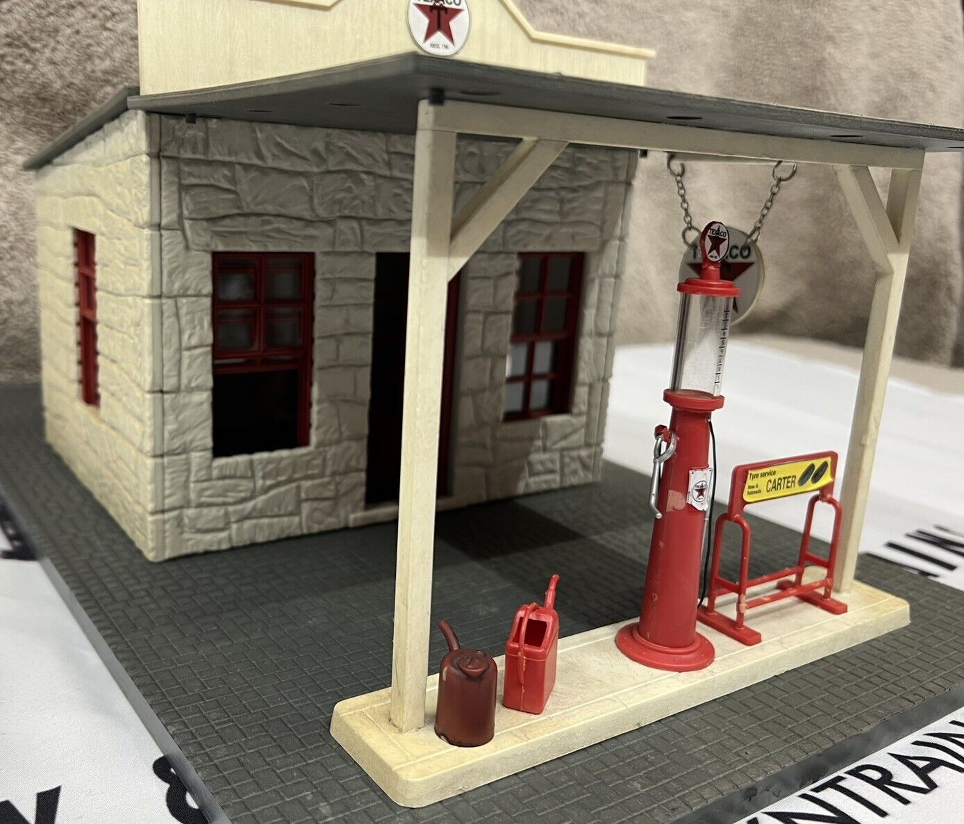 PIKO 62264 TEXACO Gas Station With Base Plate Assembled G Scale Excellent