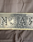 Railroad Crossing TRACKS Sign With empty Holes for reflectors/marbles 27.25”x8”