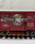 LGB 43352 G Scale Merry Christmas Sound "Deck the Halls" Boxcar G Scale New