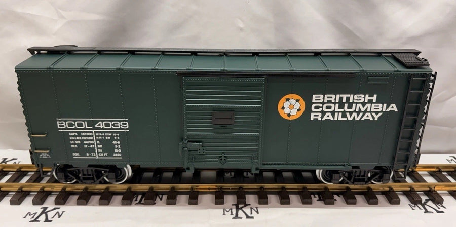 Aristo-Craft 46058 British Columbia Boxcar #4039 Metal Wheels G Scale