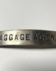 Vintage Railroad "Baggage Agent" Uniform Cap Badge Metal Hat Plate Insignia