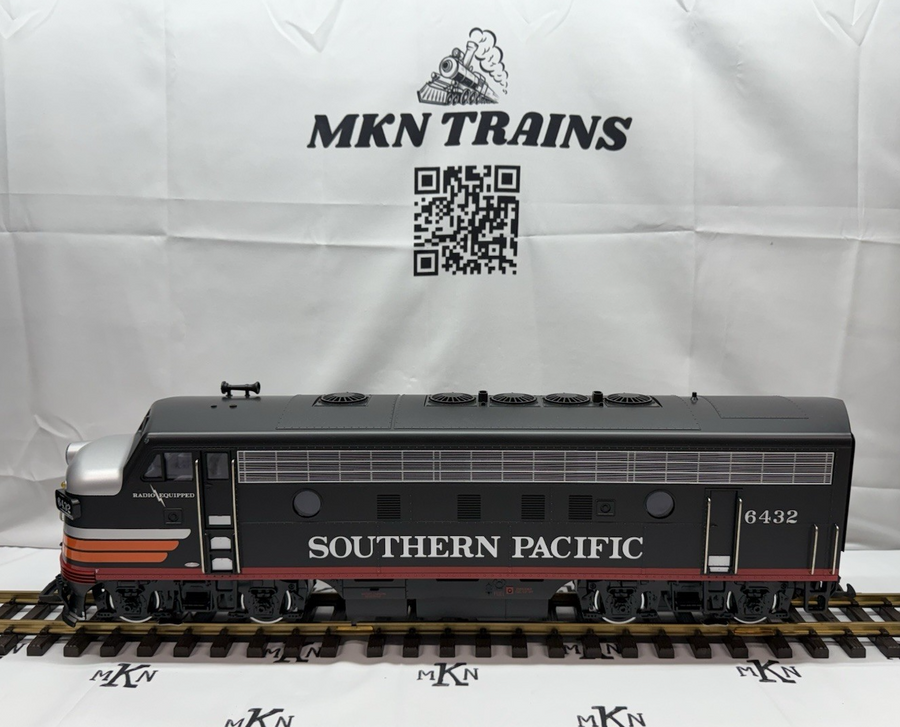 LGB 24570 SOUTHERN PACIFIC BLACK WIDOW F7 DIESEL LOCOMOTIVE TRAIN #6432 G Scale